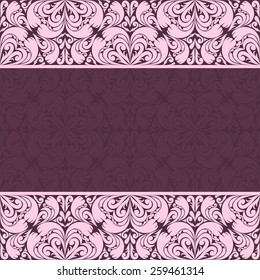 Ornate damask Background for invitation design