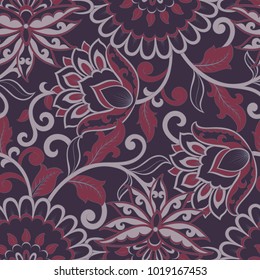 Ornate damask background. Vector vintage wallpaper