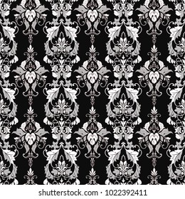 Ornate damask background. Vector vintage wallpaper