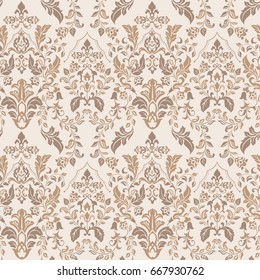 Ornate damask background. Vector vintage wallpaper