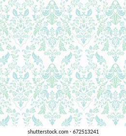 Ornate damask background. Vector vintage wallpaper