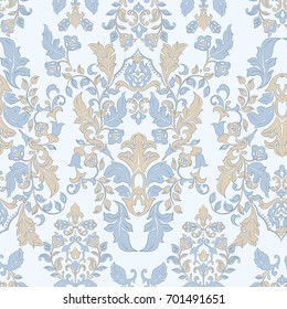 Ornate damask background. Vector vintage wallpaper