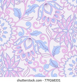 Ornate damask background. Vector vintage wallpaper