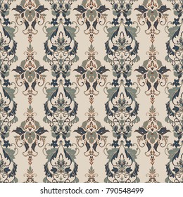 Ornate damask background. Vector vintage wallpaper