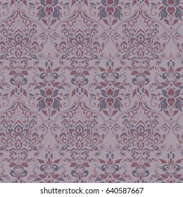 Ornate damask vintage wallpaper. Vector seamless pattern