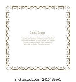 Ornate decor, border for invitation
