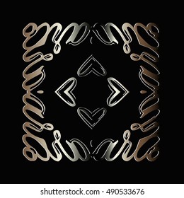 ornate decoration, vector design element Luxury frame ornament line