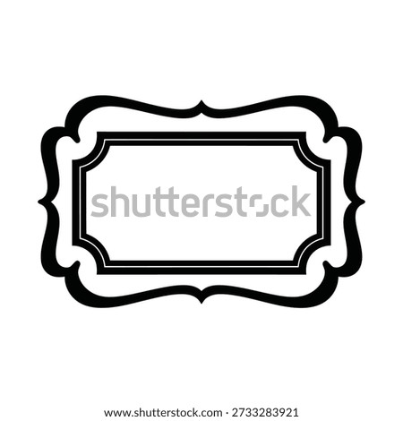 Ornate decorative frame with inner border black