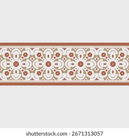 Ornate Decorative Repeating Ethnic Border Design Element Background Illustration