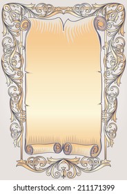 Ornate decorative scroll