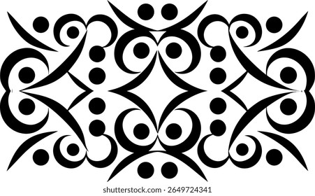 Ornate decorativo redemoinhos e pontos padrão Elemento para Vintage Design e florescer acentos