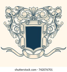 Ornate decorative vintage emblem