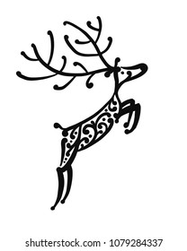 Ornate deer, sketch for your design