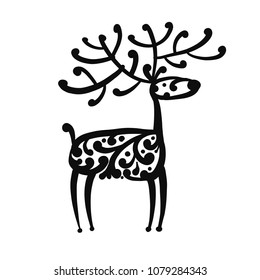Ornate deer, sketch for your design