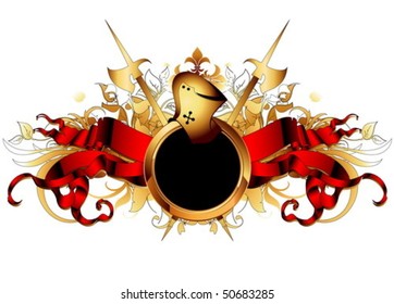 ornate detailed shield