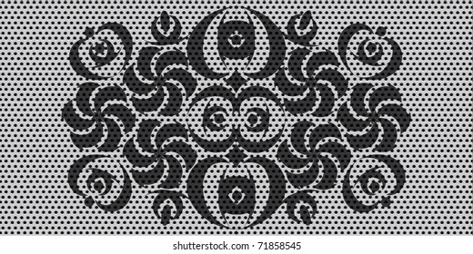 ornate dotted metal plate