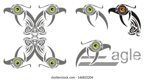 Ornate eagle symbols