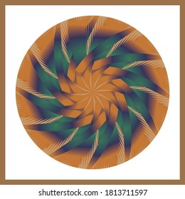 Ornate, eastern mandala. Art, round colorful ornament 