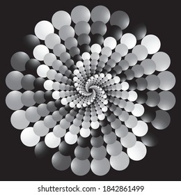 Ornate, eastern mandala. Art, round, black and white ornament 