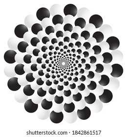 Ornate, Ostmandala. Kunst, Rund, Schwarz-Weiß-Ornament 