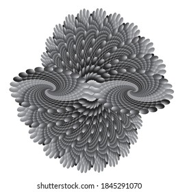Ornate, eastern mandala. Art, round, black and white ornament 