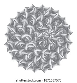 Ornate, Ostmandala. Kunst, Rund, Schwarz-Weiß-Ornament 