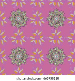 Ornate, eastern mandala with colored contour. Art, round, colorful ornament on a background.