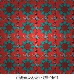 Ornate, eastern mandala with colored contour. Art, round, colorful ornament on a colorful background.