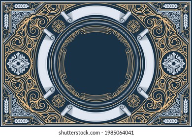 Ornate elegant decorative blank card