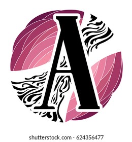 Ornate and elegant monogram design for a single letter A