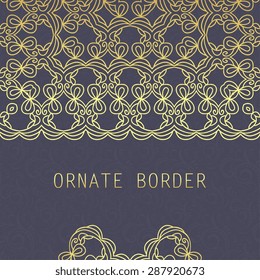 Ornate element for design, place for text. Ornamental  illustration for wedding invitations, greeting cards.