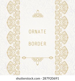 Ornate element for design, place for text. Ornamental  illustration for wedding invitations, greeting cards.