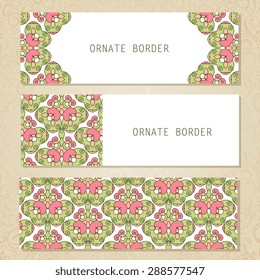 Ornate element for design, place for text. Ornamental  illustration for wedding invitations, greeting cards.