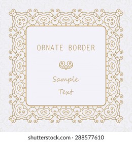 Ornate element for design, place for text. Ornamental  illustration for wedding invitations, greeting cards.