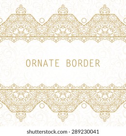 Ornate element for design, place for text. Ornamental  illustration for wedding invitations, greeting cards.