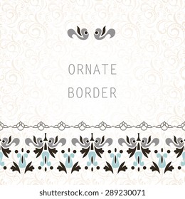 Ornate element for design, place for text. Ornamental  illustration for wedding invitations, greeting cards.