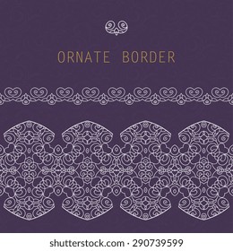 Ornate element for design, place for text. Ornamental  illustration for wedding invitations, greeting cards.