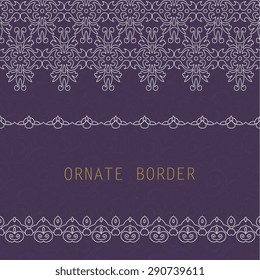Ornate element for design, place for text. Ornamental  illustration for wedding invitations, greeting cards.