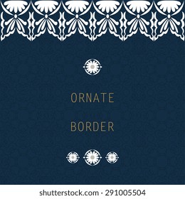 Ornate element for design, place for text. Ornamental  illustration for wedding invitations, greeting cards.