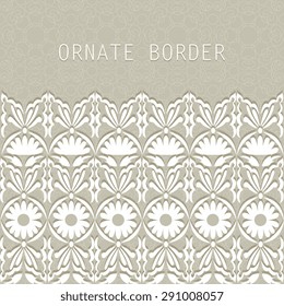 Ornate element for design, place for text. Ornamental  illustration for wedding invitations, greeting cards.