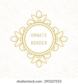 Ornate element for design, place for text. Ornamental  illustration for wedding invitations, greeting cards.