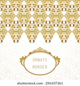 Ornate element for design, place for text. Ornamental  illustration for wedding invitations, greeting cards.