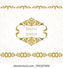 Ornate element for design, place for text. Ornamental  illustration for wedding invitations, greeting cards.