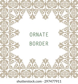Ornate element for design, place for text. Ornamental  illustration for wedding invitations, greeting cards.