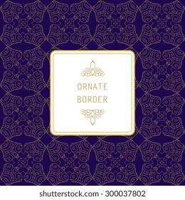 Ornate element for design, place for text. Ornamental  illustration for wedding invitations, greeting cards.