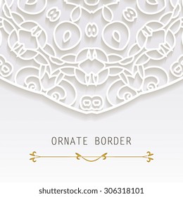 Ornate element for design, place for text. Ornamental  illustration for wedding invitations, greeting cards.