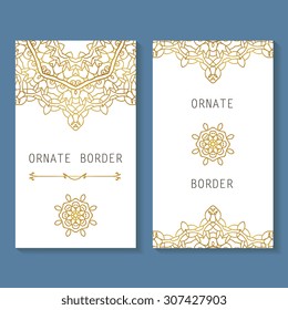 Ornate element for design, place for text. Ornamental  illustration for wedding invitations, greeting cards.