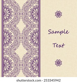 Ornate element for design, place for text.Ornament vintage illustration for wedding invitations, greeting cards.