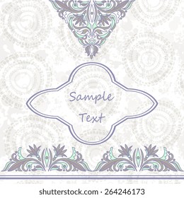 Ornate element for design, place for text.Ornament vintage illustration for wedding invitations, greeting cards.