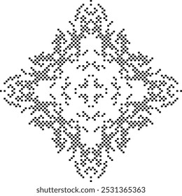 Ornate element, Geometric aztec element, 
Oriental treaditional pattern